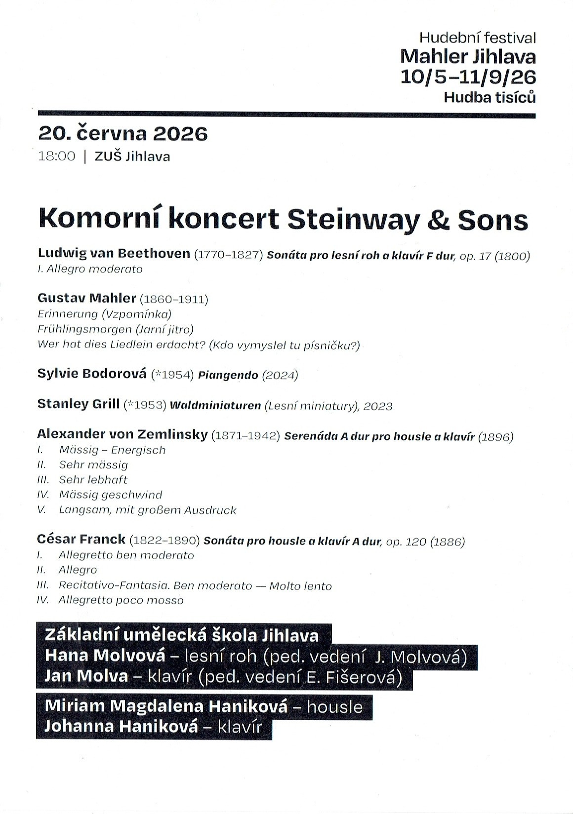 01.  KOMORNÍ KONCERT